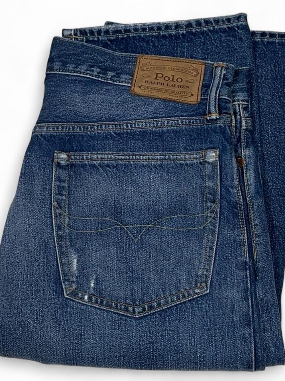 Polo Ralph Lauren Vintage Classic Distressed Jeans Men’s Size W34 L32 Button Fly